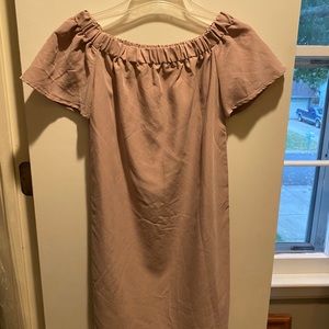 H&M off the shoulder pink dress